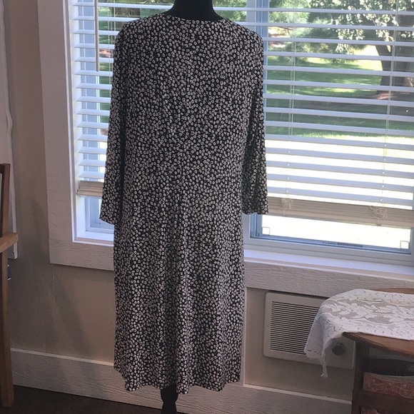Ralph Lauren Black & White Long Sleeve Dress Sz. 18W - Picture 3 of 4